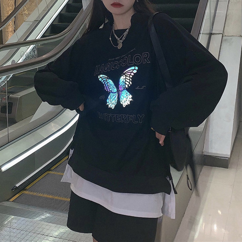 2021 Korean Version Pullover Loose Street Fashion Butterfly Letter Embroidery Autumn Winter New Long Sleeve 4OQS, Black
2021 Korean Version Pullover Loose Street Fashion Butterfly Letter Embroidery Autumn Winter New Long Sleeve 4OQS, Black
