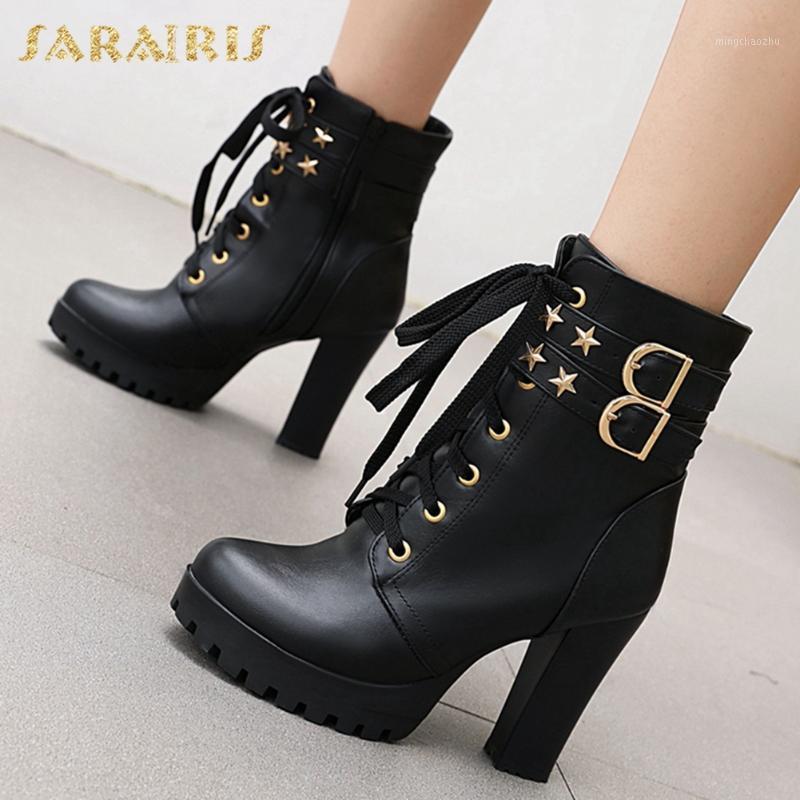Sarairis New Design 2020 Thick High Heels Shoes Woman Boots Platform Zip Up Metal Decoration Comfortable Ankle Boots Ladies1, Black
Sarairis New Design 2020 Thick High Heels Shoes Woman Boots Platform Zip Up Metal Decoration Comfortable Ankle Boots Ladies1, Black