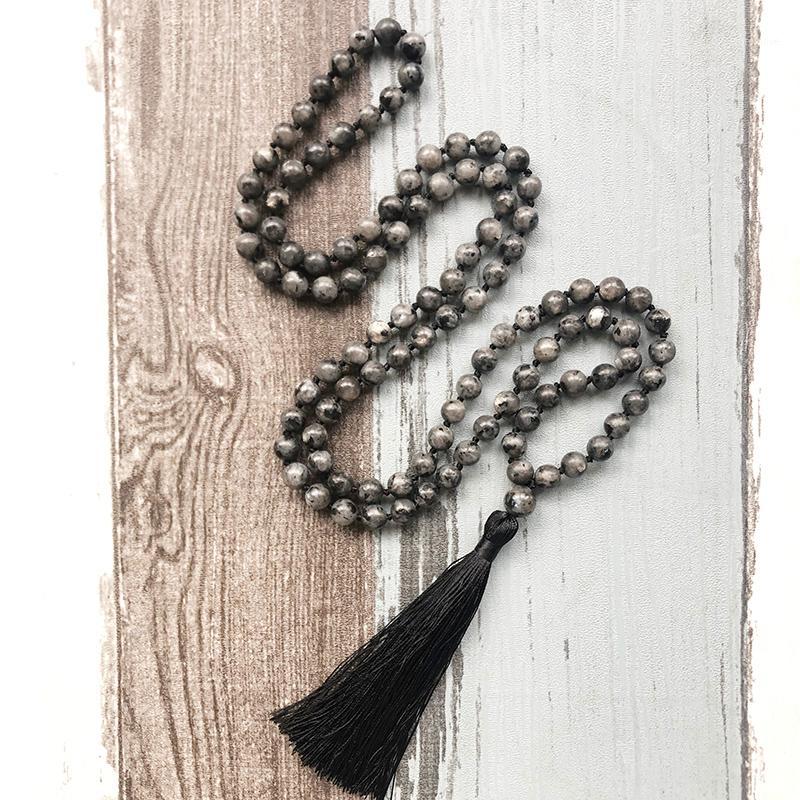 8mm Black Lavrakite Nala Necklace For Men's Gift 108 Hand Knotted Mala Jewelry Long Tassel Healing Necklace1
8mm Black Lavrakite Nala Necklace For Men's Gift 108 Hand Knotted Mala Jewelry Long Tassel Healing Necklace1