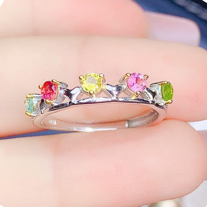 Cluster Rings Per Jewelry Natural Real Colorful Tourmaline Round Small Ring 0.15ct*5pcs Gemstone 925 Sterling Silver J215304, Golden;silver
Cluster Rings Per Jewelry Natural Real Colorful Tourmaline Round Small Ring 0.15ct*5pcs Gemstone 925 Sterling Silver J215304, Golden;silver