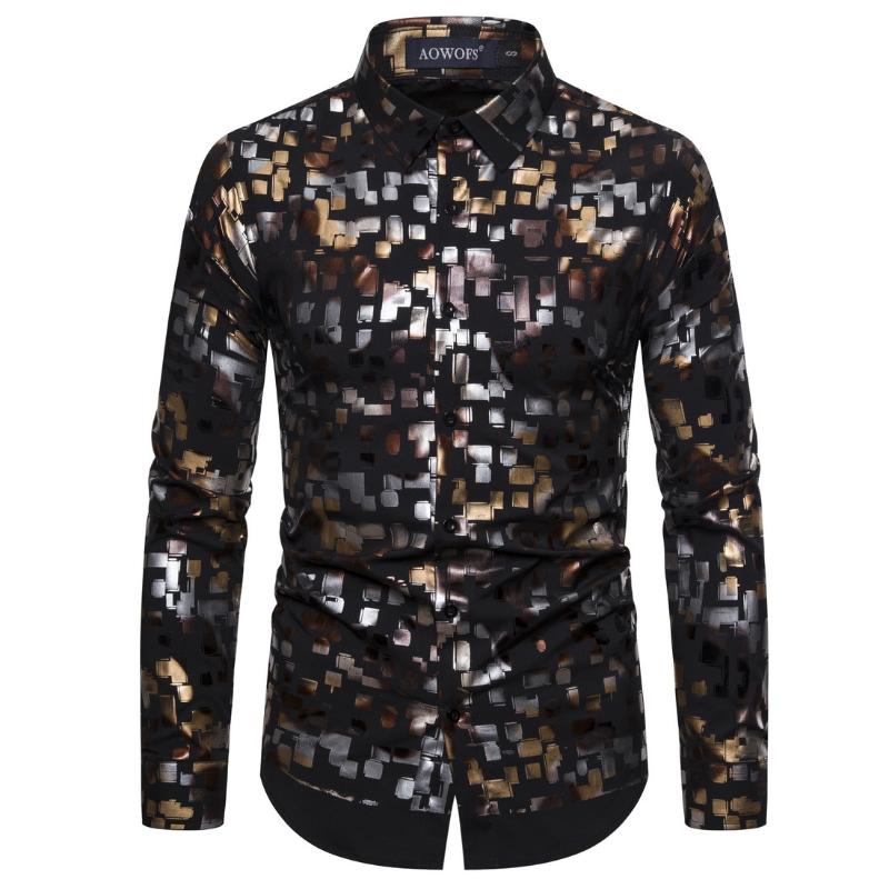 Shirt for Man Fashion flash Bronzing Long Sleeve Shirts Male European and American simple Blouse Spring New White Black, White 1812-ys084-p40
Shirt for Man Fashion flash Bronzing Long Sleeve Shirts Male European and American simple Blouse Spring New White Black, White 1812-ys084-p40