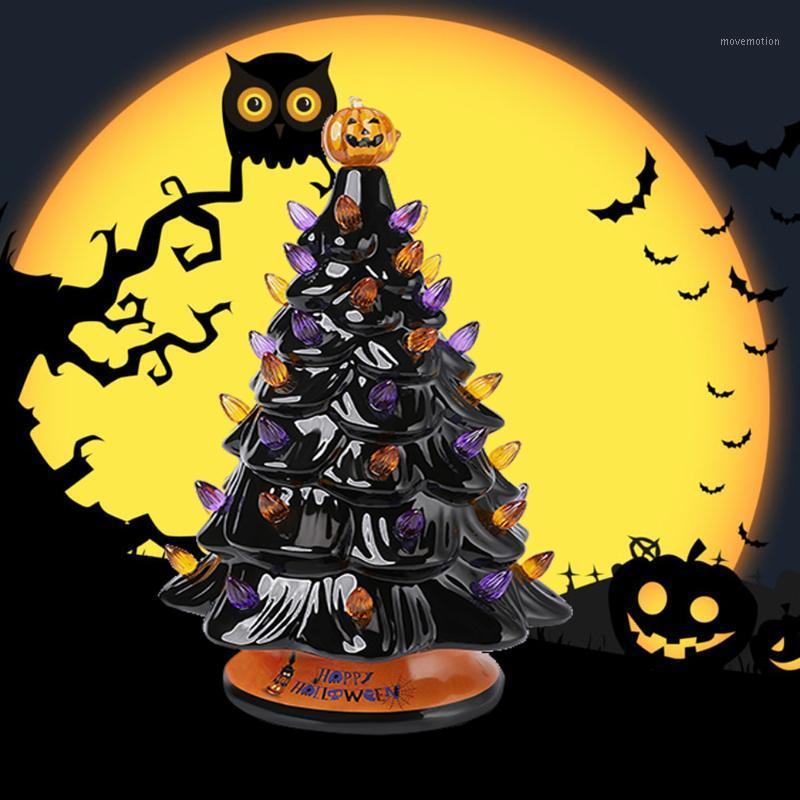 Halloween Christmas Ceramic Tree with Orange and Purple Lights,Tabletop Decor Tree with Pumpkin Top and Halloween Collar1
Halloween Christmas Ceramic Tree with Orange and Purple Lights,Tabletop Decor Tree with Pumpkin Top and Halloween Collar1