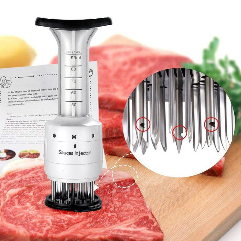 Multi Function Meat Tenderizer Needle ABS+Stainless Steel Steak Meat Injector Marinade Flavor Syringe Kitchen Gadgets Meat Tools
Multi Function Meat Tenderizer Needle ABS+Stainless Steel Steak Meat Injector Marinade Flavor Syringe Kitchen Gadgets Meat Tools