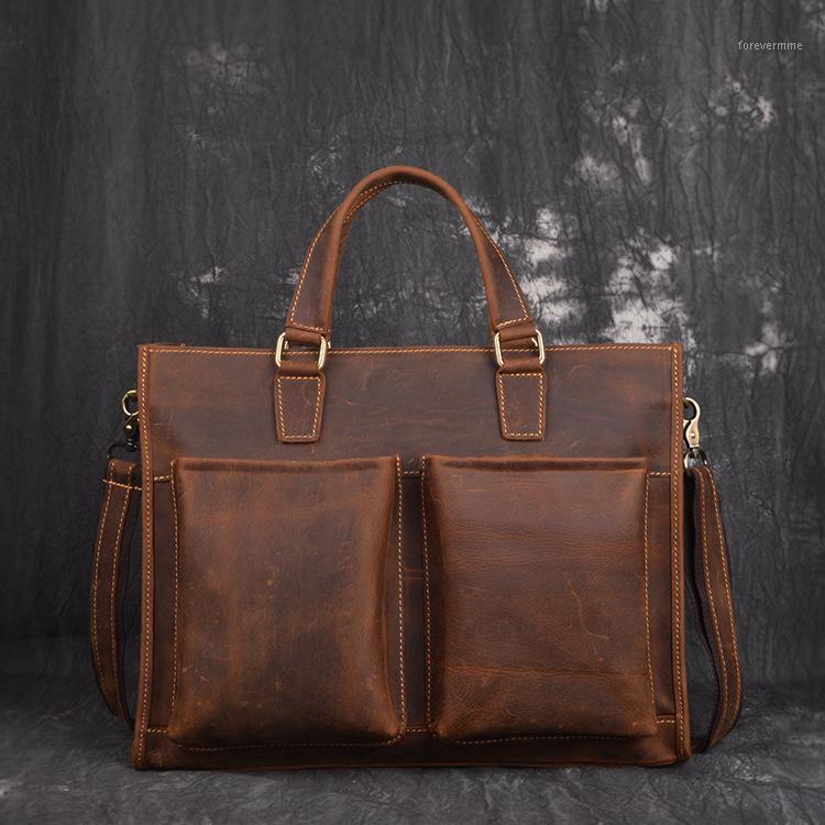 Vintage Men Genuine Leather Crazy Horse Shoulder Bag Waterproof Briefcase Bag Office Handbag Totes Business1, Color1
Vintage Men Genuine Leather Crazy Horse Shoulder Bag Waterproof Briefcase Bag Office Handbag Totes Business1, Color1