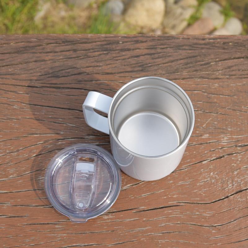 US warehouse! Blank Sublimation Coffee Mug with Handle 10oz Tumbler Stainless Steel Travel Tumblers Double Wall Vacuum Insulated Tumbler handles cup