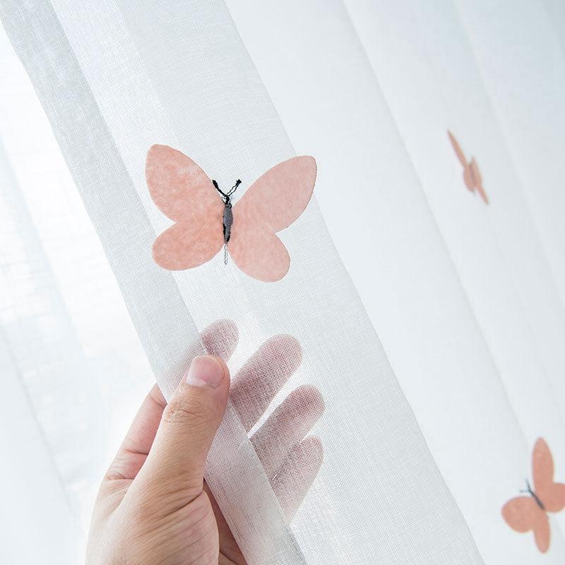 3D Pink Butterfly White Tulle Curtain for Baby Girl Bedroom Window Screening Cartoon Sheer Voile Panel Rideau New Arrival WP4343
3D Pink Butterfly White Tulle Curtain for Baby Girl Bedroom Window Screening Cartoon Sheer Voile Panel Rideau New Arrival WP4343