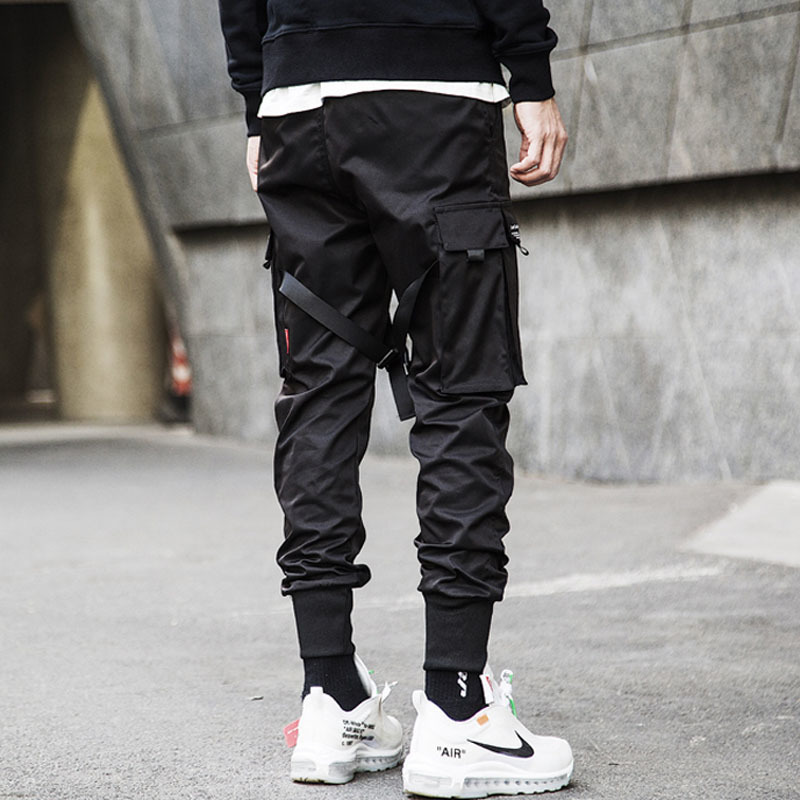 Men Multi-pocket Harem Hip Pop Pants Trousers Streetwear Sweatpants Hombre Male Casual Fashion Cargo Pants Men Jogger Pants 201128