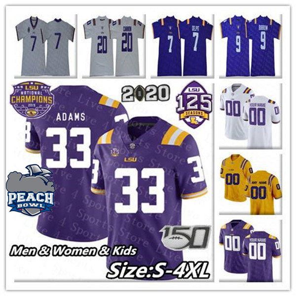 2020 NCAA Champions LSU Tigers Football Jerseys College 9 BURREAUX Myles Brennan Derek Stingley Jr Justin Jefferson Max Johnson Youth 4XL, Men white-150
2020 NCAA Champions LSU Tigers Football Jerseys College 9 BURREAUX Myles Brennan Derek Stingley Jr Justin Jefferson Max Johnson Youth 4XL, Men white-150