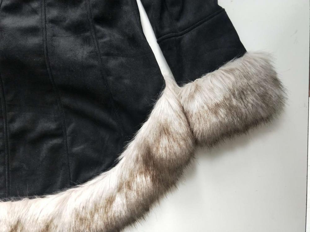 Umeko New Fox Fur Collar Sleeve Hooded Jacket Wild Long Winter Commute Skirt Type Women's Stylish and Elegant Coat Clothes New 201217