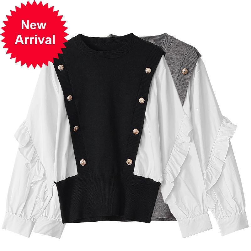 New Autumn 2021 New Dress Shirt Design Fake Women's Pullovers From Two Casual Knitted Pieces Fashion Top Tempers FZ52, Gray
New Autumn 2021 New Dress Shirt Design Fake Women's Pullovers From Two Casual Knitted Pieces Fashion Top Tempers FZ52, Gray