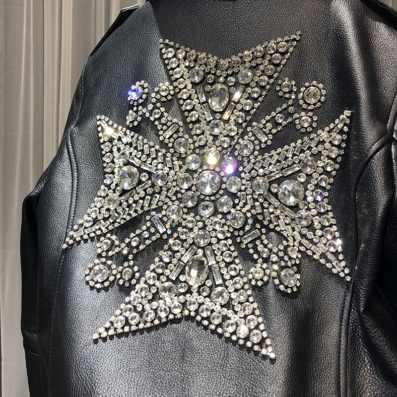 Woman Coats 100 Natural Leather Sheepskin Fashion Real Sheepskin Motorcycle Jackets Rivet Genuine Leather Ladies Jack 201020