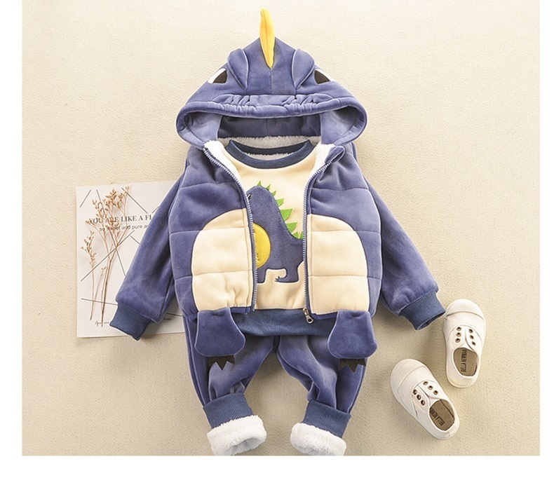 Baby Boys Girls Christmas winter Warm WaistCoat + Sweatshirt + Pants 3Pcs plus velvet Infant Toddler Kids Children Sports Suit LJ200916
