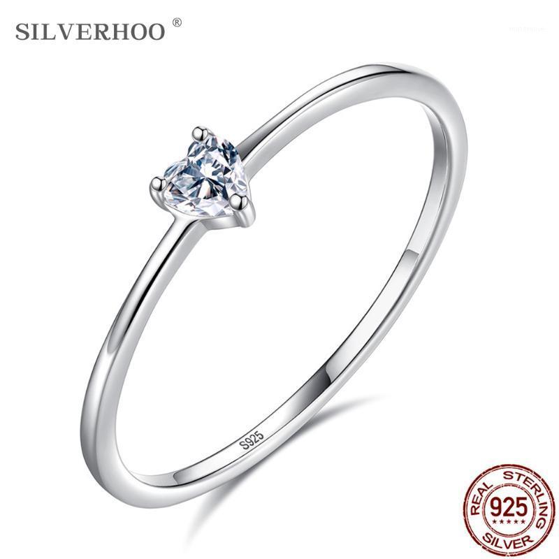 SILVERHOO HOT SALE 925 Sterling Silver Heart Clear Simple Finger Rings for Women Engagement Wedding Statement Jewelry Gift1
SILVERHOO HOT SALE 925 Sterling Silver Heart Clear Simple Finger Rings for Women Engagement Wedding Statement Jewelry Gift1