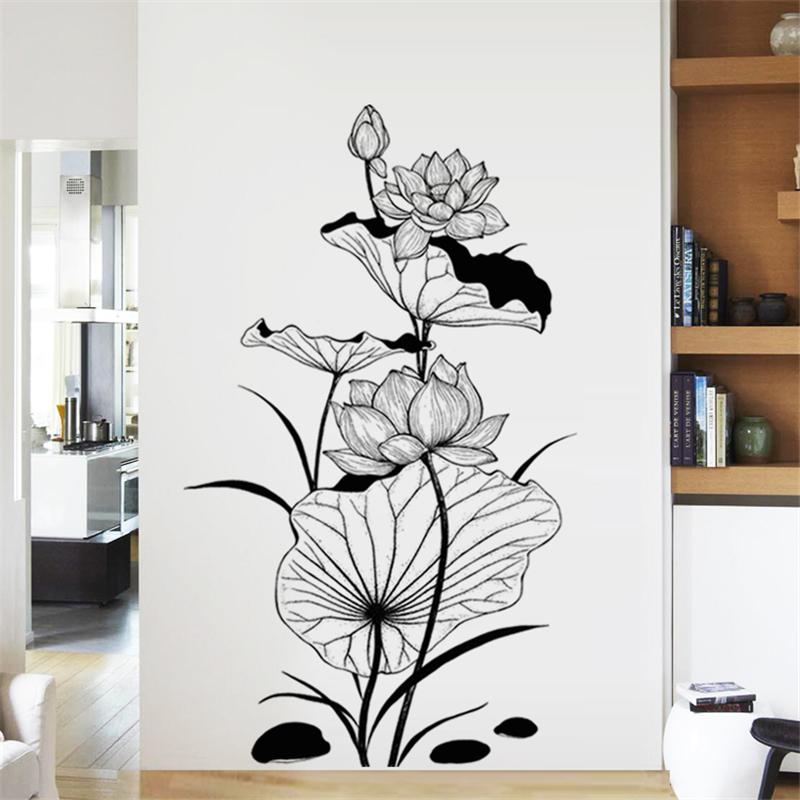 Chinese Ink Lotus Wall Stickers Living Room TV Backdrop Wall Decor Corridor Hand-painted Teenager Girls Room Decoration Decal
Chinese Ink Lotus Wall Stickers Living Room TV Backdrop Wall Decor Corridor Hand-painted Teenager Girls Room Decoration Decal
