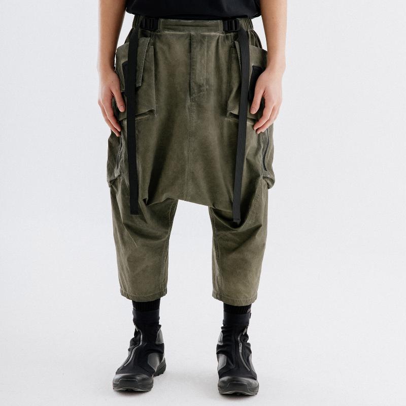 Nosucism green pants drop crotch 3d pockets ankle length techwear ninjawear darkwear japanese streetstyle, As pic
Nosucism green pants drop crotch 3d pockets ankle length techwear ninjawear darkwear japanese streetstyle, As pic