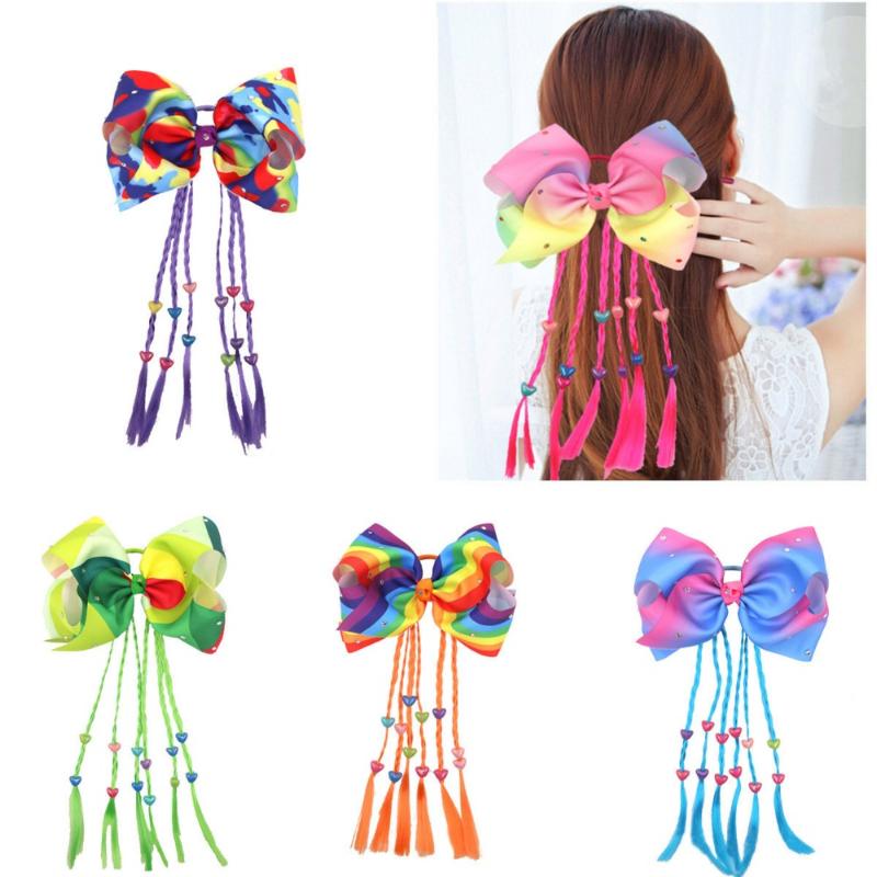 10pcs Rainbow Rhinestone Hair Bows Rubber Band For Kids Girls Tassel Ponytail Rhinestone Bows Elastic Hair Band Accessories
10pcs Rainbow Rhinestone Hair Bows Rubber Band For Kids Girls Tassel Ponytail Rhinestone Bows Elastic Hair Band Accessories