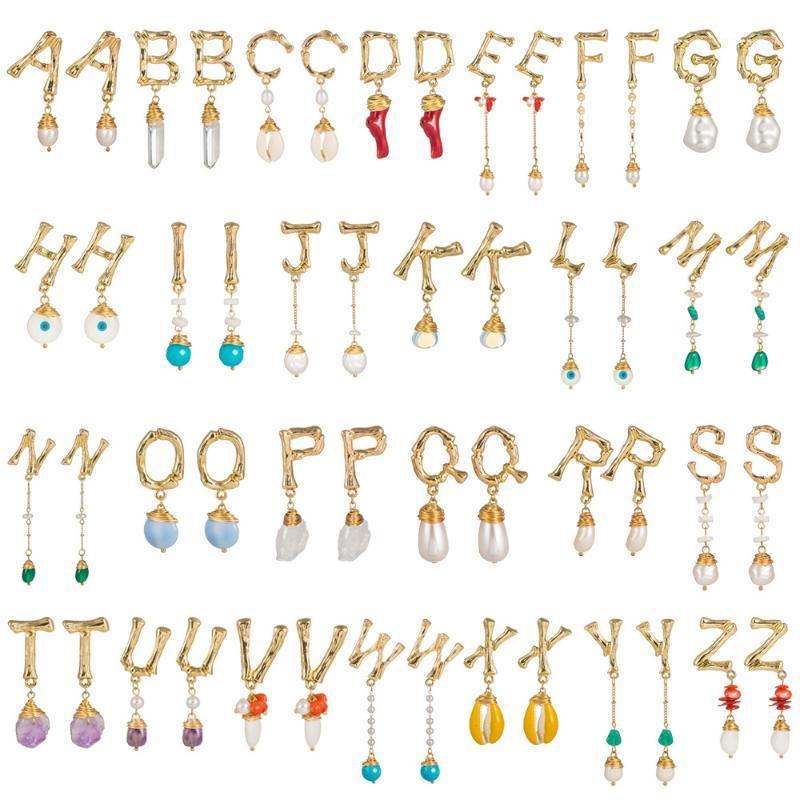 A-Z 26 Pendientes Iniciales alphabet Letter stone pearl natural shell Earrings Color Jewelry Christmas Gifts For Women Girls1
A-Z 26 Pendientes Iniciales alphabet Letter stone pearl natural shell Earrings Color Jewelry Christmas Gifts For Women Girls1