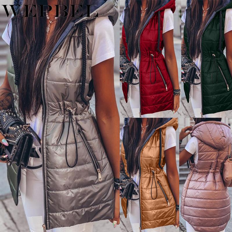 WEPBEL Winter Solid Color Slim Long Coat Women' Casual Sleeveless Zipper Pocket Hooded Warm Jacket, Gray
WEPBEL Winter Solid Color Slim Long Coat Women' Casual Sleeveless Zipper Pocket Hooded Warm Jacket, Gray