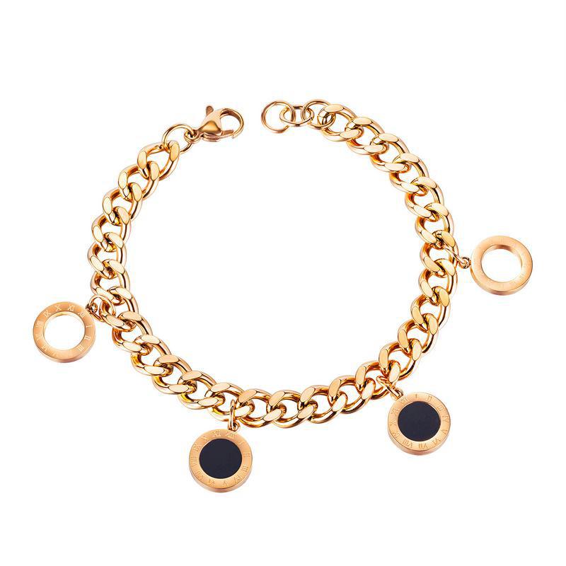 Retro Shell Roman Numeral Round Bracelets Stainless Steel Chain Lobster Clasp Wristband for Woman Charm Jewelry
Retro Shell Roman Numeral Round Bracelets Stainless Steel Chain Lobster Clasp Wristband for Woman Charm Jewelry