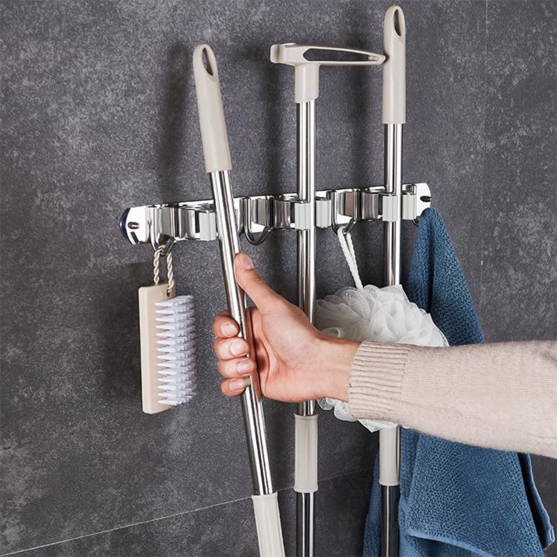 Rust Proof Broom Holder Adhesive Multi-Purpose Hooks Wall Mounted Mop Organizer Stainless Steel Wall Mounted Mop Holder
Rust Proof Broom Holder Adhesive Multi-Purpose Hooks Wall Mounted Mop Organizer Stainless Steel Wall Mounted Mop Holder