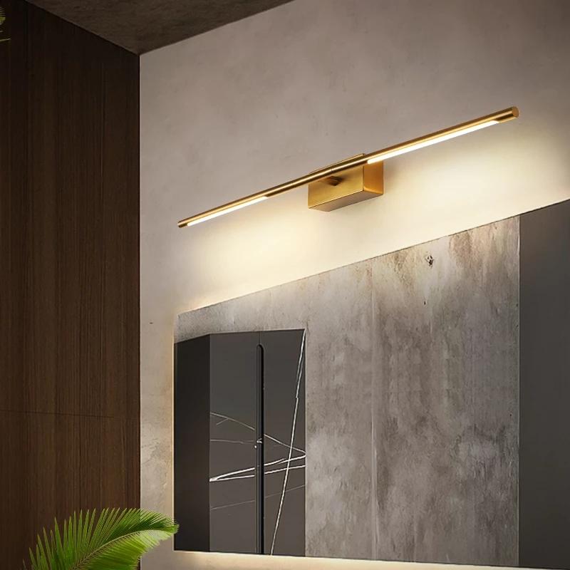 Modern Mirror Lights Anti-fog LED Bathroom lights Mirror wall lamp dressing table/toilet/bathroom lamp gold Black Wall sconces
Modern Mirror Lights Anti-fog LED Bathroom lights Mirror wall lamp dressing table/toilet/bathroom lamp gold Black Wall sconces