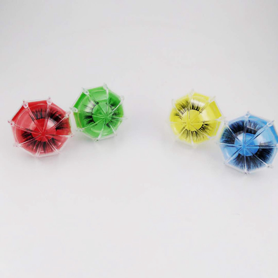 3D Mink Eyelash Package Boxes False Eyelashes Packaging Empty Eyelash Box Case Creative Umbrella Shaped Lashes Box Packaging