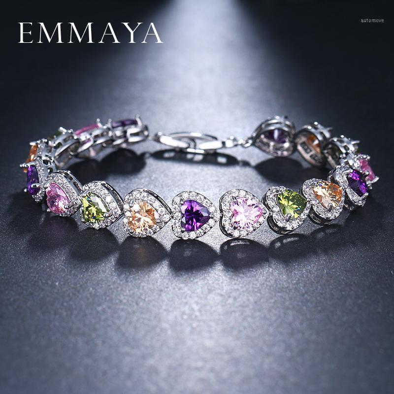 EMMAYA Valentine's Gift Shiny Multicolored CZ Zircon Crystal Heart Shaped Woman Girl Bracelet Jewelry1
EMMAYA Valentine's Gift Shiny Multicolored CZ Zircon Crystal Heart Shaped Woman Girl Bracelet Jewelry1