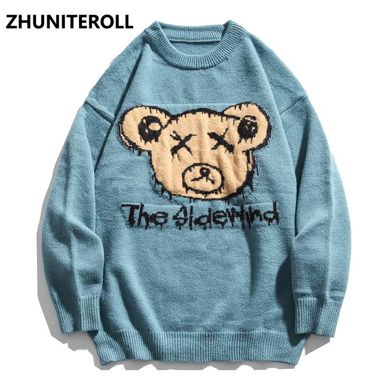 2021 New Knitted Bear Jumpers Sweaters Men Hip Hop Harajuku Casual Pullover Knitwear Fashion Knit Outwear Streetwear Couple Tops, Blue
2021 New Knitted Bear Jumpers Sweaters Men Hip Hop Harajuku Casual Pullover Knitwear Fashion Knit Outwear Streetwear Couple Tops, Blue