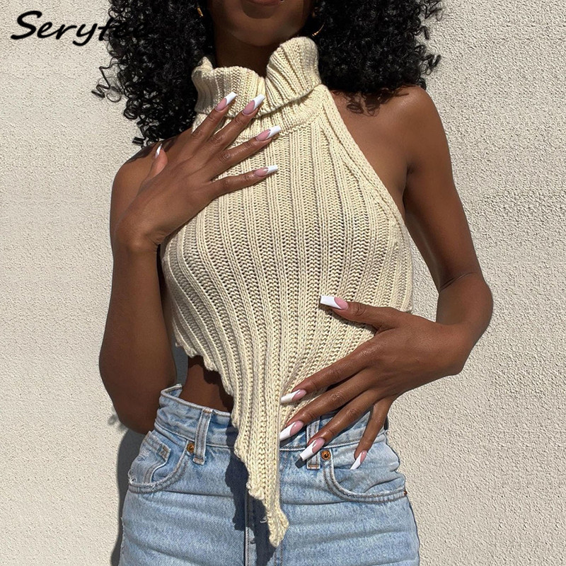 Serytee Fashion Camis Irregular Sexy Crop Top For Women 2022 Summer Backless Knitted Turtleneck Halter Sweater Vest Clubwear Women' Tanks Casual Clothing, Apricot
Serytee Fashion Camis Irregular Sexy Crop Top For Women 2022 Summer Backless Knitted Turtleneck Halter Sweater Vest Clubwear Women' Tanks Casual Clothing, Apricot