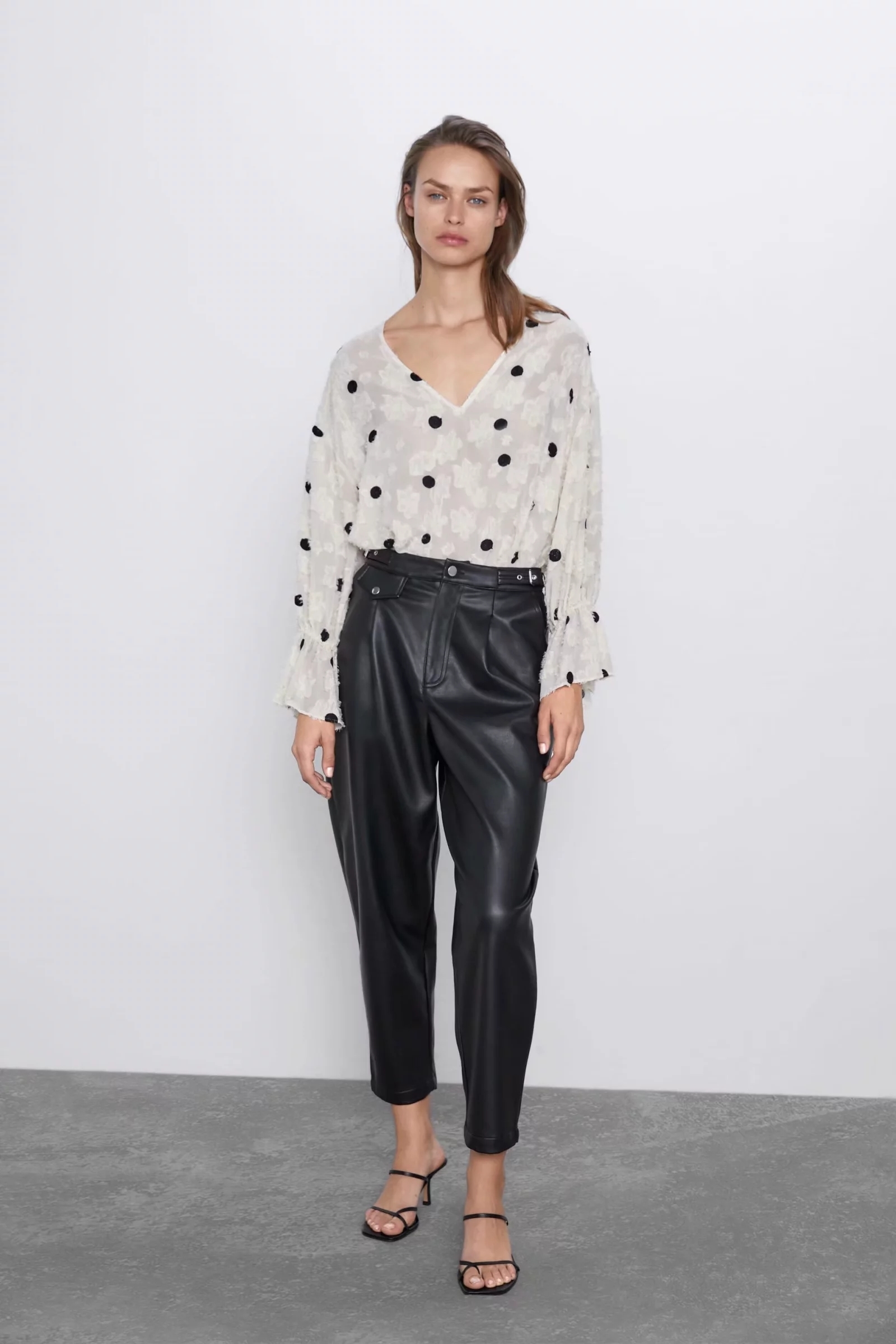 Withered england elegant vintage texture polka dot blusas mujer de moda 2020 kimono shirt women womens tops and blouse plus size T200321