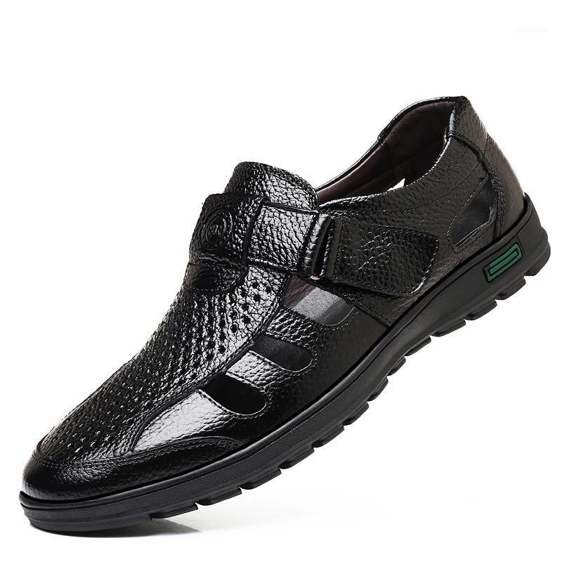 Summer Men's Hollow Soft Leather Gladiator Sandals Breathable Casual Men's Shoes Dress Formal Sandals Black Brown Men Flats 2A1
Summer Men's Hollow Soft Leather Gladiator Sandals Breathable Casual Men's Shoes Dress Formal Sandals Black Brown Men Flats 2A1