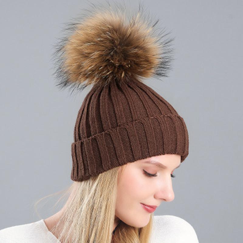 New Girl 's Thick Female Cap Hat Fur Cap Knitted Beanies Mink And Fur Ball Pom Poms Winter Hat For Women Brand, 16
New Girl 's Thick Female Cap Hat Fur Cap Knitted Beanies Mink And Fur Ball Pom Poms Winter Hat For Women Brand, 16
