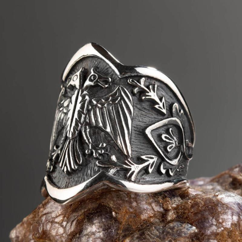 Cluster Rings 925 Sterling Silver Dirilis Ertugrul Gazi Thumb Double Headed Eagle Men Jewelry Plain Model Turkish Special Hoop Zihgir
Cluster Rings 925 Sterling Silver Dirilis Ertugrul Gazi Thumb Double Headed Eagle Men Jewelry Plain Model Turkish Special Hoop Zihgir