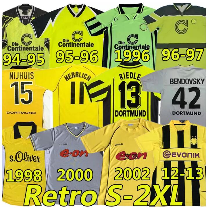 Retro classic 1995 96 97 98 2000 01 02 03 2012 2013 Borussia soccer jerseys ROSICKY LEWANDOWSKI MOLLER Dortmund REUS Retro football shirt, Black
Retro classic 1995 96 97 98 2000 01 02 03 2012 2013 Borussia soccer jerseys ROSICKY LEWANDOWSKI MOLLER Dortmund REUS Retro football shirt, Black