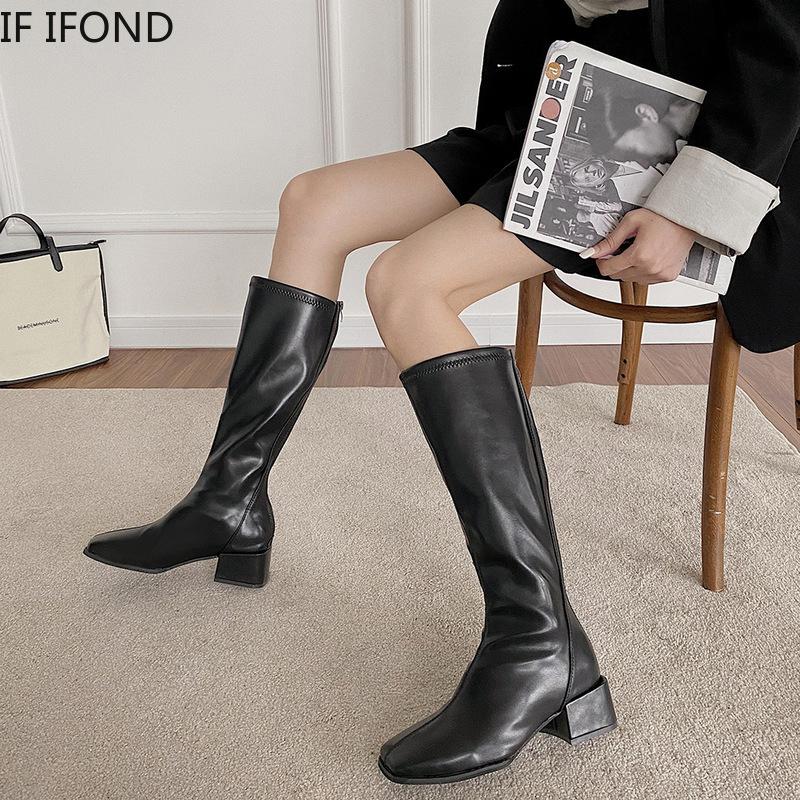 IF IFOND Winter Leather High Boots Women Vintage Square Heel Zipper knee height Boot Square Toe Shoes
IF IFOND Winter Leather High Boots Women Vintage Square Heel Zipper knee height Boot Square Toe Shoes