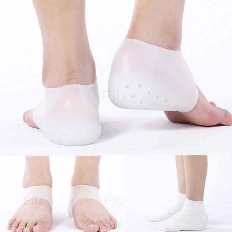 Invisible Height Increased Insole Silicone Heel Socks for Women Men insoles 2.5cm insoles for plantar fasciitis shoe sole White 220121