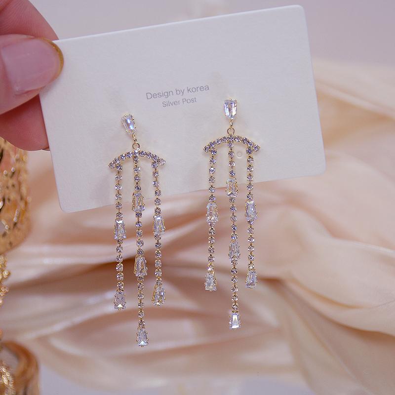 Dangle & Chandelier Long Tassel Earrings For Women Creative Design Luxury Jewelry Inlaid Zircon High Quality S925 Needle Wedding Gift
Dangle & Chandelier Long Tassel Earrings For Women Creative Design Luxury Jewelry Inlaid Zircon High Quality S925 Needle Wedding Gift