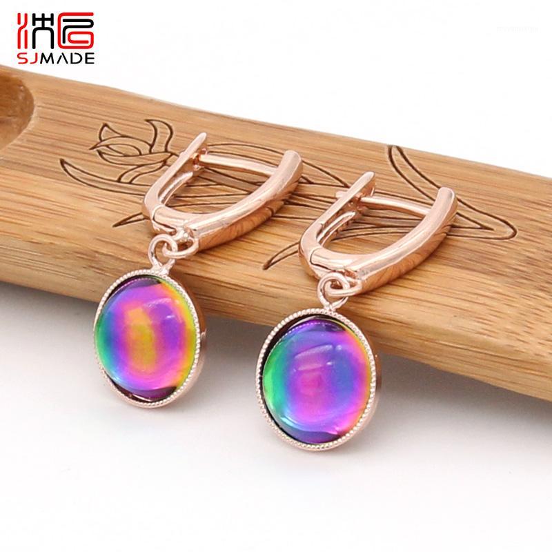 SJMADE Fashion Luxury Elegant Round Colorful Crystal Dangle Earrings 585 Rose Gold White Gold Earring For Women Wedding Jewelry1
SJMADE Fashion Luxury Elegant Round Colorful Crystal Dangle Earrings 585 Rose Gold White Gold Earring For Women Wedding Jewelry1
