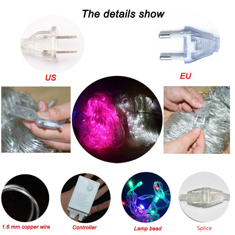 6M*4M New 8m*10m 3M*2M 1.5M*1.5M LED String Net Lights Ceiling Christmas Party Wedding Outdoor Decoration lamps