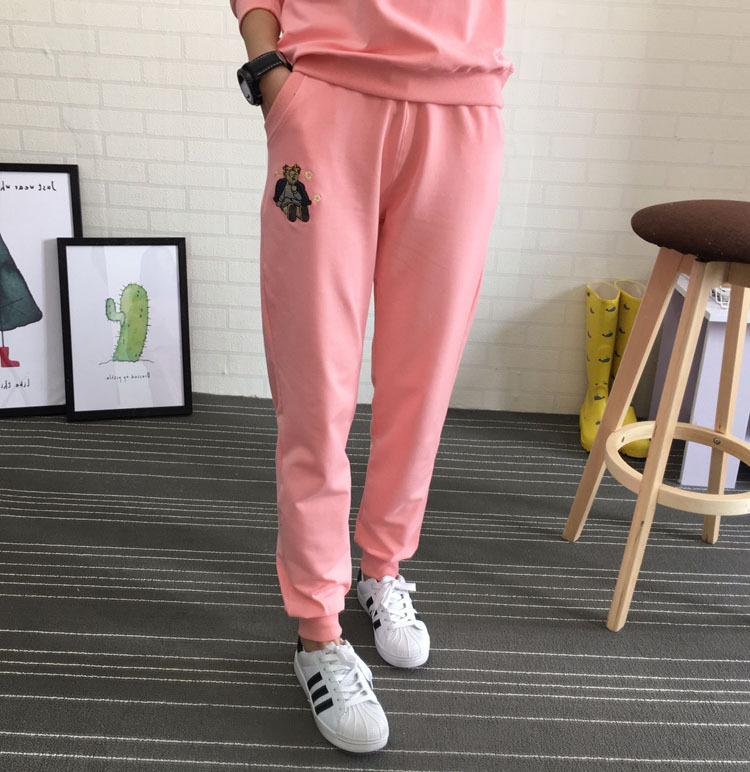 New Spring 2008 Sportswear Women's Loose Hallen Lady Leisure Knitted All-cotton Guard Pants 201109