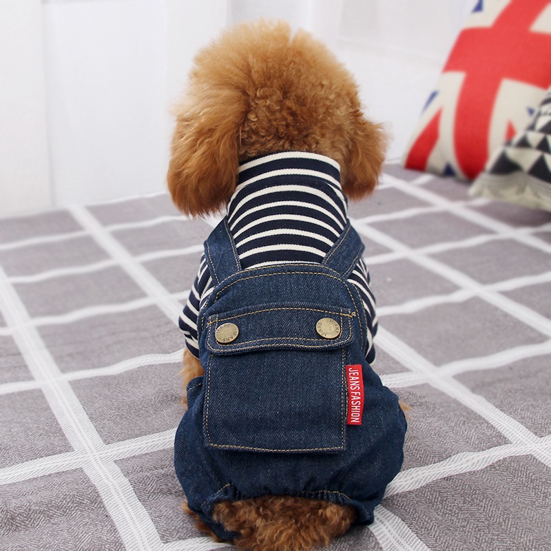 Dog Sweater Autumn Winter Casual Clothes For Small Medium Dog Cats Hoodies Warm Sweatshirts CoatStriped denim overalls Shirt Clothing, Black
Dog Sweater Autumn Winter Casual Clothes For Small Medium Dog Cats Hoodies Warm Sweatshirts CoatStriped denim overalls Shirt Clothing, Black