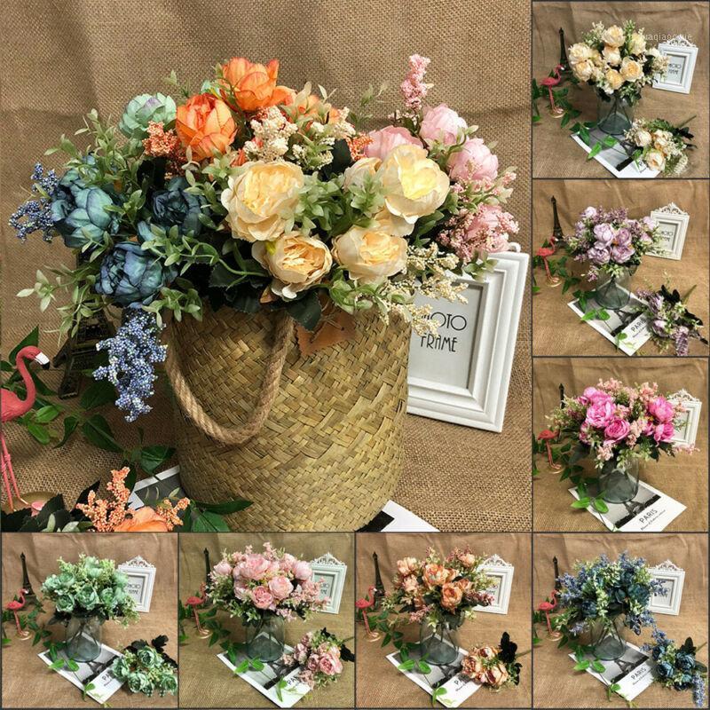 5 Heads/Bouquet Artificial Faux Silk Peony Flowers Leaves Home Decor Party Gifts Wedding Home Floral Elegant Decoration1, Blue
5 Heads/Bouquet Artificial Faux Silk Peony Flowers Leaves Home Decor Party Gifts Wedding Home Floral Elegant Decoration1, Blue