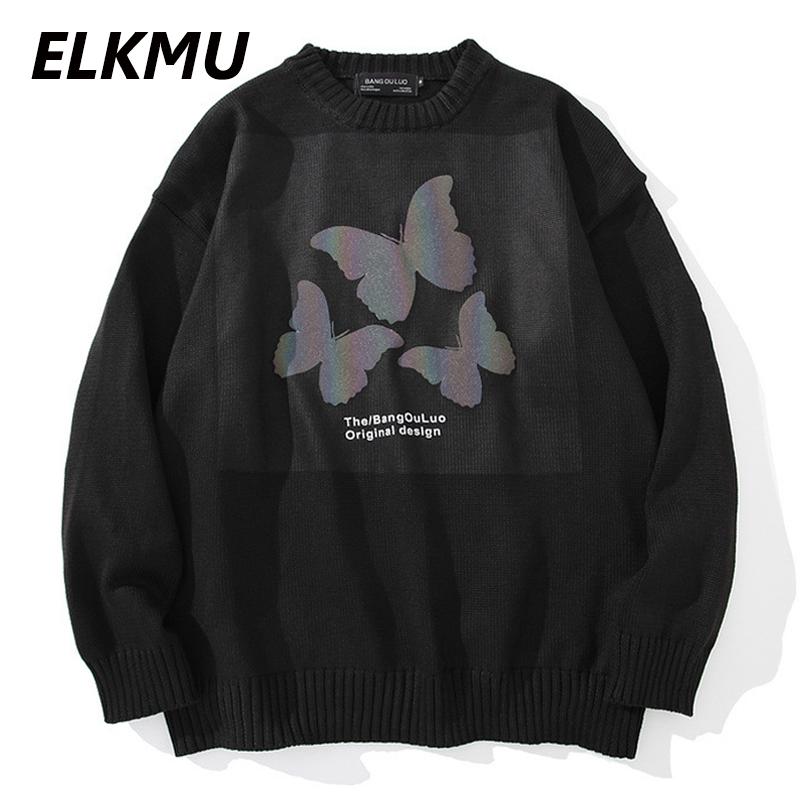 ELKMU Butterfly Printed Pullover Knitted Sweaters 2020 Winter Harajuku Casual Knitwear Jumper Hip Hop Streetwear Men Tops WE048, Black
ELKMU Butterfly Printed Pullover Knitted Sweaters 2020 Winter Harajuku Casual Knitwear Jumper Hip Hop Streetwear Men Tops WE048, Black