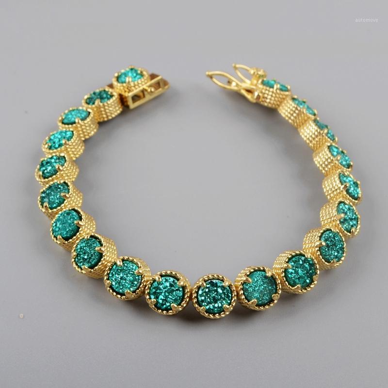 BOROSA Natural Turquoises with Metal Women Bracelets Twenty-stone Round Faceted Opal Hot Pink Druzy Bangles Special Gifts1
BOROSA Natural Turquoises with Metal Women Bracelets Twenty-stone Round Faceted Opal Hot Pink Druzy Bangles Special Gifts1