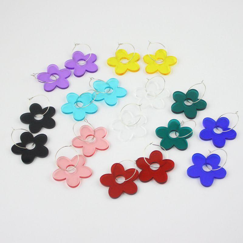 Japan And South Korea Lovely Flower Hoop Earrings Transparent Resin Hollow Out Small Flower Earrings Female Girls Fresh Jewelry
Japan And South Korea Lovely Flower Hoop Earrings Transparent Resin Hollow Out Small Flower Earrings Female Girls Fresh Jewelry