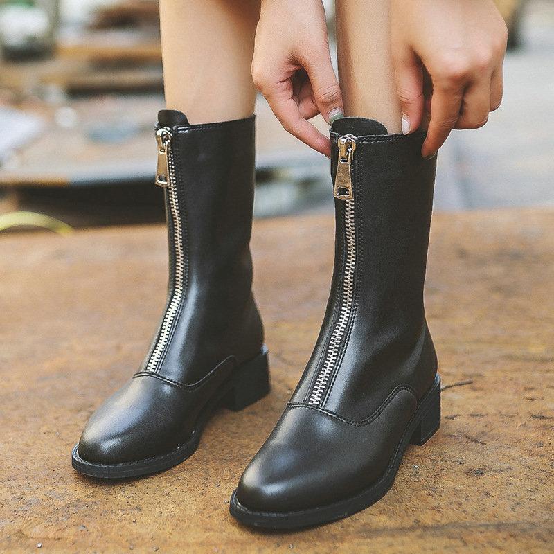 Winter Wild Women Long-barreled High-top keep warm boots casual leather PU zipper boots Height Increasing 3.5CM Shoes B23-12, Black no fur
Winter Wild Women Long-barreled High-top keep warm boots casual leather PU zipper boots Height Increasing 3.5CM Shoes B23-12, Black no fur