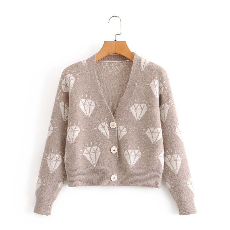 2021 New Tl 7233- Autumn Europe and the United States Women's Diamond Bright Silk Jacquard Design Cardigan Sweater V9nb, See chart
2021 New Tl 7233- Autumn Europe and the United States Women's Diamond Bright Silk Jacquard Design Cardigan Sweater V9nb, See chart