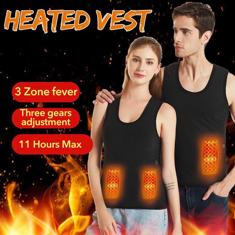 USB Electric Heated Vest Adjustable Temperature Winter Warm Heating Vest 90% Eiderdown Heated Jacket For Outdoor Heating Clothes, Dark grey 
USB Electric Heated Vest Adjustable Temperature Winter Warm Heating Vest 90% Eiderdown Heated Jacket For Outdoor Heating Clothes, Dark grey