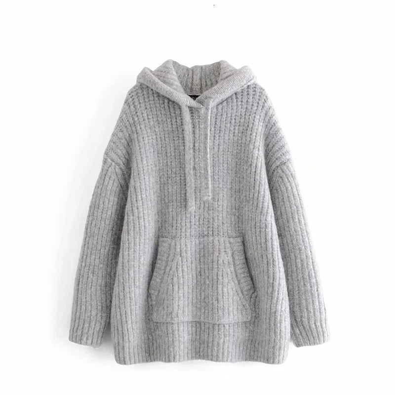 New 2021 Grey Oversize Hooded Knitted Sweater Women Winter Warm Turtleneck Long Sleeve Sweatshirt Female Pullover G8pu, Gray
New 2021 Grey Oversize Hooded Knitted Sweater Women Winter Warm Turtleneck Long Sleeve Sweatshirt Female Pullover G8pu, Gray