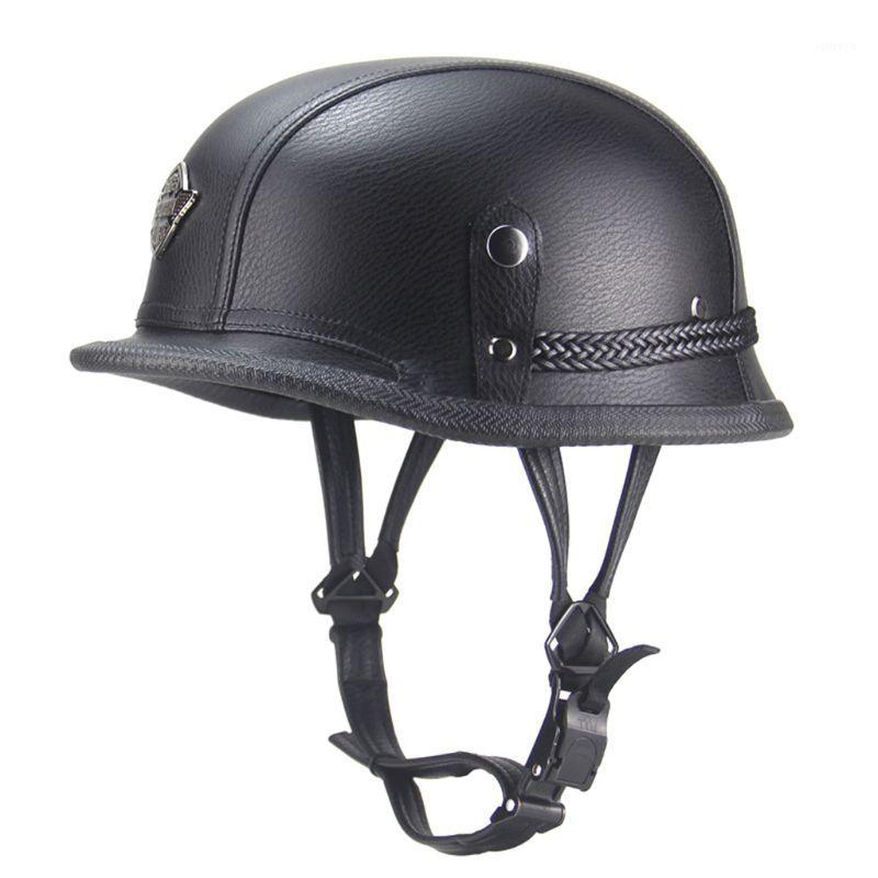 Adult Open Face Half Leather Helmet Motorcycle Helmet Vintage Safety Hard Hat B36B1, Black
Adult Open Face Half Leather Helmet Motorcycle Helmet Vintage Safety Hard Hat B36B1, Black